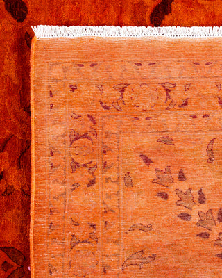 Overdyed Hand-Knotted Orange Area Rug 12' 3" x 15' 2"