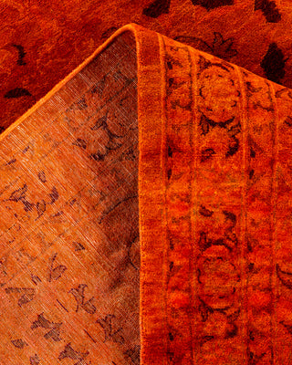 Overdyed Hand-Knotted Orange Area Rug 12' 3" x 15' 2"