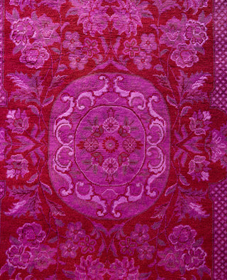 Overdyed Hand-Knotted Wool Modern-Contemporary Purple Area Rug 8' 1" x 10' 3"