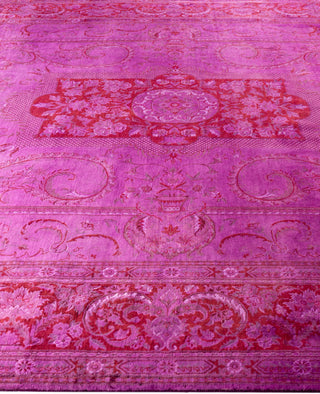 Overdyed Hand-Knotted Wool Modern-Contemporary Purple Area Rug 8' 1" x 10' 3"