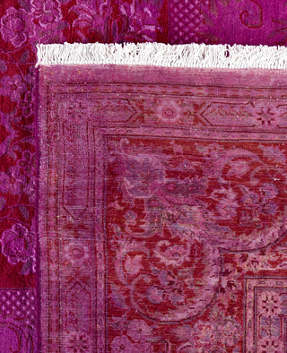 Overdyed Hand-Knotted Wool Modern-Contemporary Purple Area Rug 8' 1" x 10' 3"