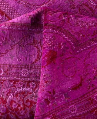 Overdyed Hand-Knotted Wool Modern-Contemporary Purple Area Rug 8' 1" x 10' 3"