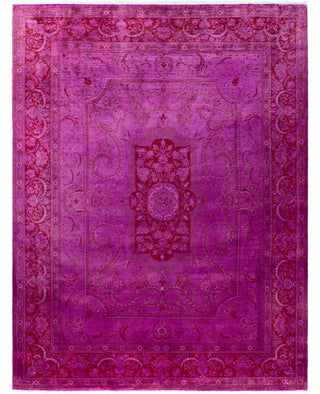 Overdyed Hand-Knotted Wool Modern-Contemporary Purple Area Rug 8' 1" x 10' 3"