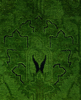 Contemporary Overdyed Wool Hand Knotted Green Area Rug 8' 2" x 10' 5"