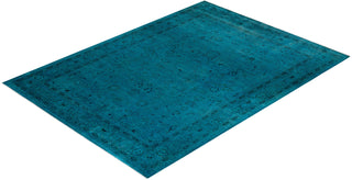 Fine Vibrance, One-of-a-Kind Hand-Knotted Area Rug - Blue, 9' 2" x 12' 5" - Solo Rugs