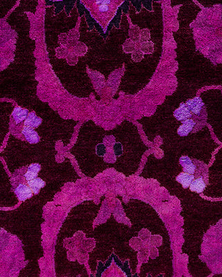 Overdyed Hand-Knotted Pink Area Rug 9' 2" x 12' 2"