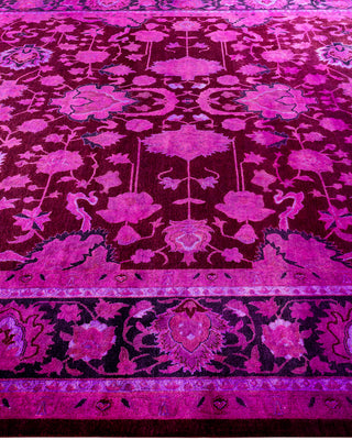 Overdyed Hand-Knotted Pink Area Rug 9' 2" x 12' 2"