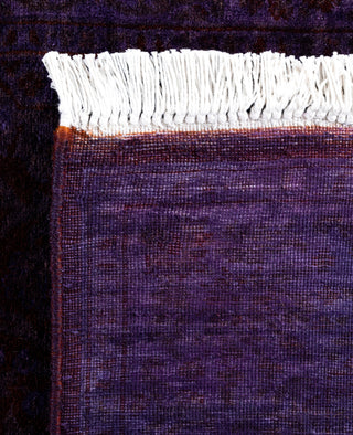 Overdyed One-of-a-Kind Wool Purple Runner 2' 8" x 8' 3"