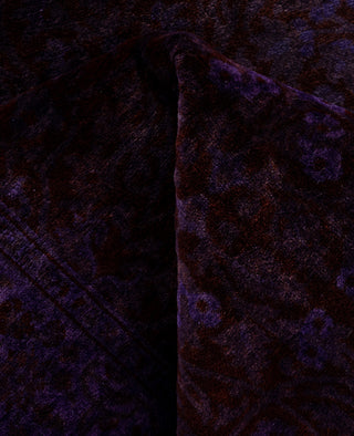 Overdyed One-of-a-Kind Wool Purple Runner 2' 8" x 8' 3"