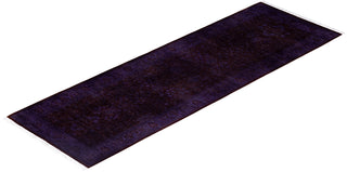 Overdyed One-of-a-Kind Wool Purple Runner 2' 8" x 8' 3"
