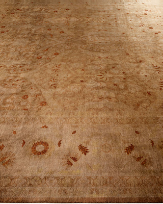 Contemporary Fine Vibrance Brown Wool Area Rug - 10' 1" x 14' 5"