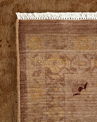 Contemporary Fine Vibrance Brown Wool Area Rug - 10' 1" x 14' 5"