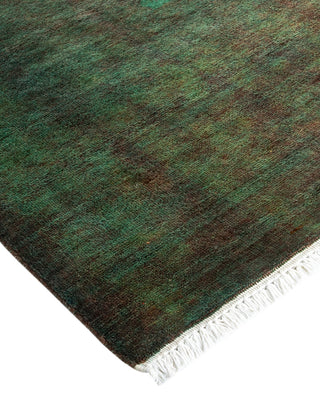 Contemporary Fine Vibrance Brown Wool Area Rug - 9' 10" x 14' 1"