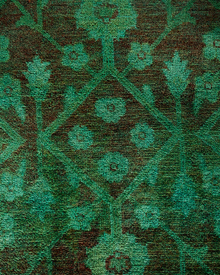 Contemporary Fine Vibrance Brown Wool Area Rug - 9' 10" x 14' 1"