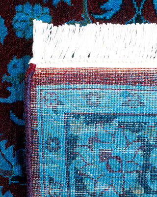 Contemporary Hand Knotted Overdyed Red Area Rug 3' 1" x 5' 2"