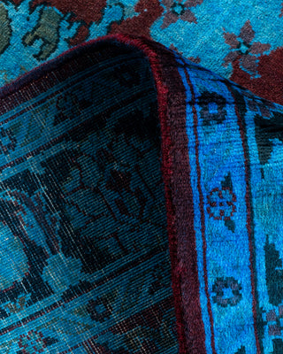 Contemporary Hand Knotted Overdyed Red Area Rug 3' 1" x 5' 2"