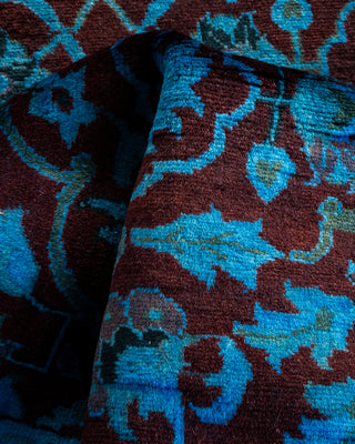Contemporary Hand Knotted Overdyed Red Area Rug 3' 1" x 5' 2"