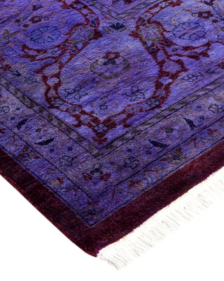 Contemporary Fine Vibrance Red Wool Area Rug - 9' 2" x 12' 3"