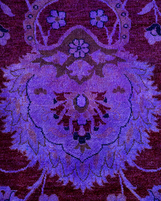 Contemporary Fine Vibrance Red Wool Area Rug - 9' 2" x 12' 3"