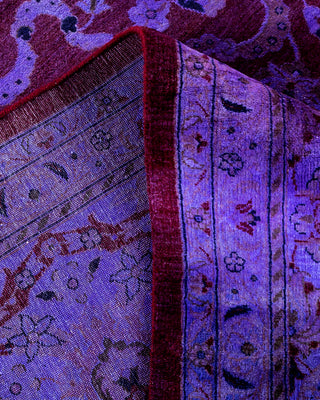 Contemporary Fine Vibrance Red Wool Area Rug - 9' 2" x 12' 3"