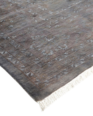 Modern Overdyed Hand Knotted Wool Gray Area Rug 10' 1" x 13' 10"