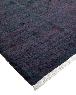 Modern Overdyed Hand Knotted Wool Purple Area Rug 9' 3" x 12' 5"