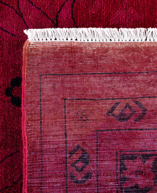Overdyed Hand-Knotted Wool Modern-Contemporary Pink Area Rug 9' 1" x 12' 4"