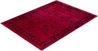 Overdyed Hand-Knotted Wool Modern-Contemporary Pink Area Rug 9' 1" x 12' 4"