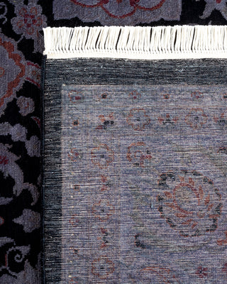 Contemporary Hand Knotted Overdyed Black Area Rug 8' 0" x 9' 10"