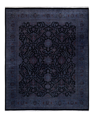 Contemporary Fine Vibrance Black Wool Area Rug 8' 0" x 9' 10"