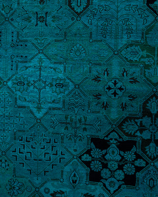 Overdyed Hand-Knotted Blue Area Rug 12' 2" x 18' 6"