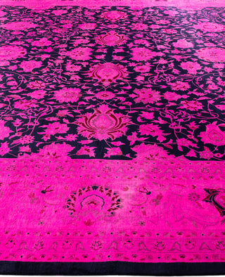 Overdyed One-of-a-Kind Wool Pink Area Rug 12' 0" x 18' 2"