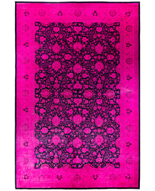 Overdyed One-of-a-Kind Wool Pink Area Rug 12' 0" x 18' 2"