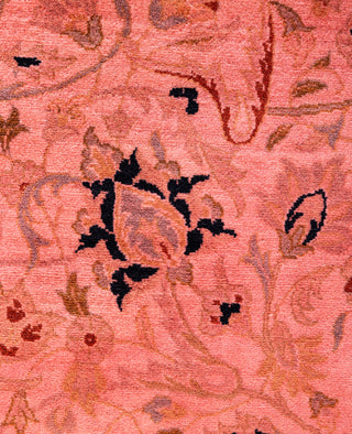 Overdyed Hand-Knotted Wool Modern-Contemporary Pink Area Rug 8' 3" x 10' 2"