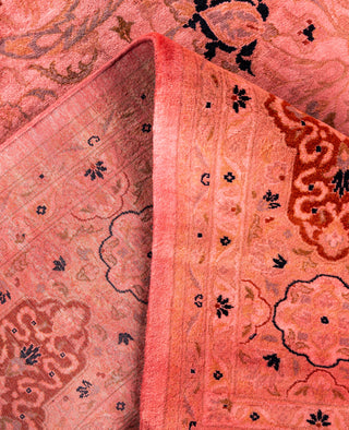 Overdyed Hand-Knotted Wool Modern-Contemporary Pink Area Rug 8' 3" x 10' 2"