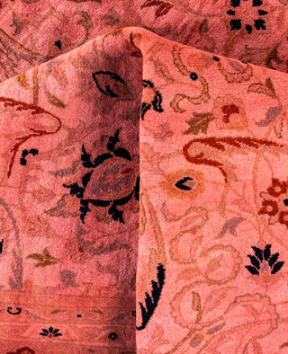 Overdyed Hand-Knotted Wool Modern-Contemporary Pink Area Rug 8' 3" x 10' 2"