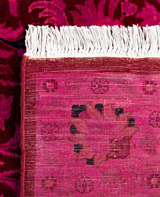 Contemporary Overdyed Wool Hand Knotted Purple Area Rug 4' 0" x 6' 2"