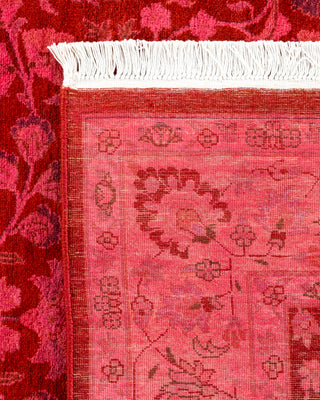 Contemporary Hand Knotted Overdyed Pink Area Rug 4' 2" x 6' 3"