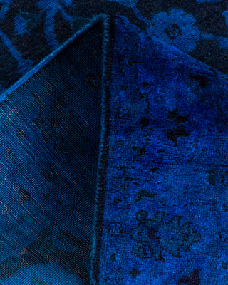 Contemporary Fine Vibrance Blue Wool Runner - 2' 7" x 12' 2"