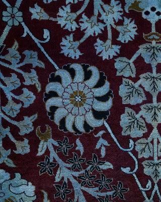 Contemporary Hand-Knotted Overdyed Blue Area Rug 10' 2" x 14' 1"