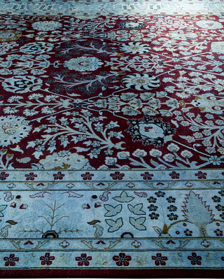 Contemporary Hand-Knotted Overdyed Blue Area Rug 10' 2" x 14' 1"