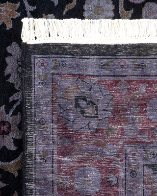 Contemporary Hand Knotted Overdyed Black Area Rug 4' 0" x 6' 5"
