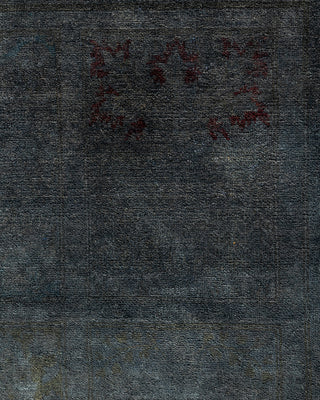 Contemporary Hand-Knotted Overdyed Charcoal Area Rug 6' 2" x 9' 2"