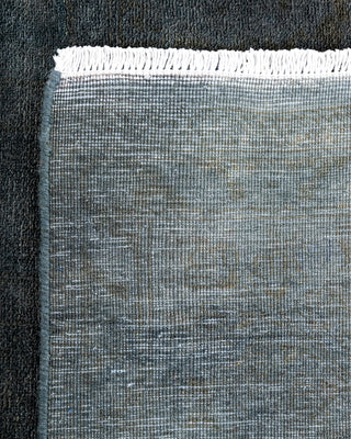 Contemporary Hand-Knotted Overdyed Charcoal Area Rug 6' 2" x 9' 2"