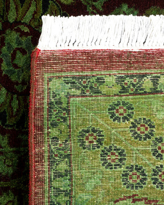 Overdyed Hand Knotted Green Runner 3' 1" x 8' 10"