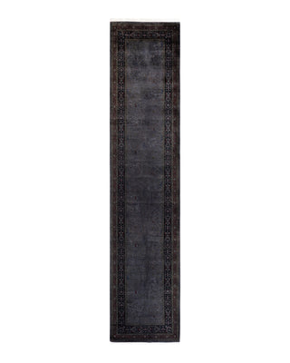 Contemporary Fine Vibrance Gray Wool Area Rug 2' 7" x 12' 2"