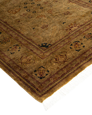 Modern Overdyed Hand Knotted Wool Gold Runner 2' 7" x 6' 6"