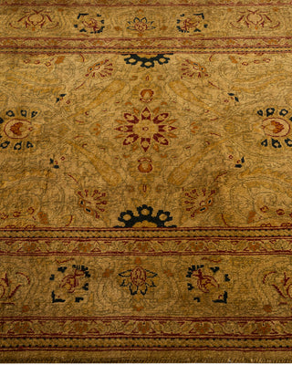 Modern Overdyed Hand Knotted Wool Gold Runner 2' 7" x 6' 6"