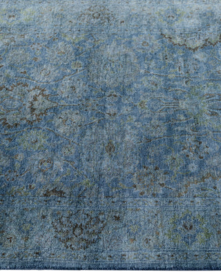 Overdyed One-of-a-Kind Wool Gray Runner 2' 7" x 9' 7"