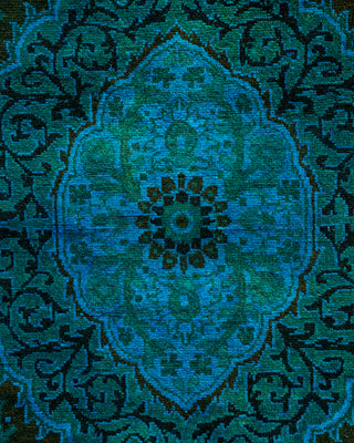 Contemporary Hand Knotted Overdyed Blue Area Rug 2' 8" x 4' 1"